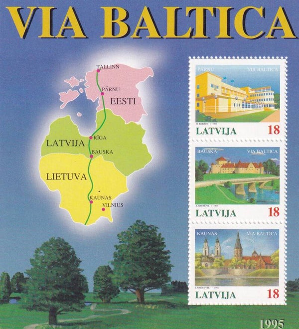 Letland - 1995 - Via Baltica - Postfris