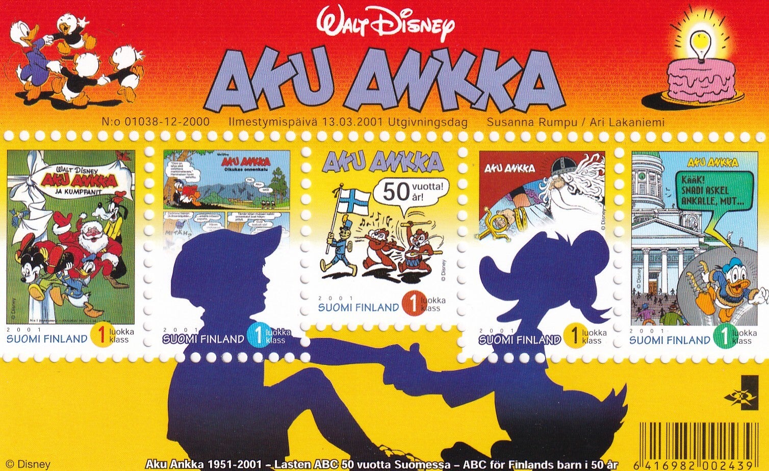 Finland - 2001 - Disney - Postfris