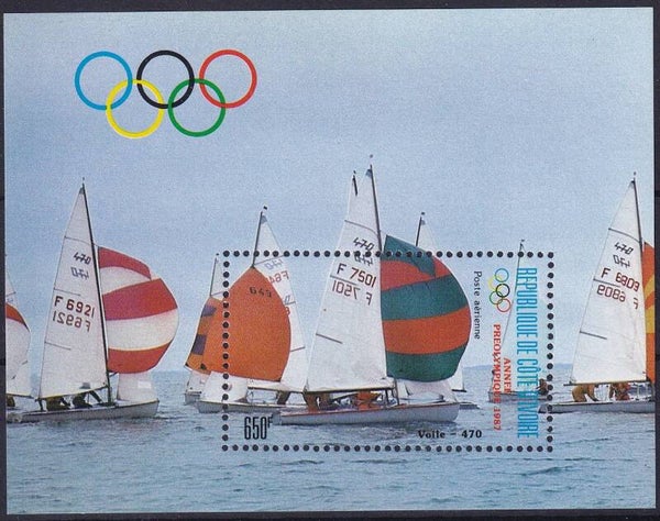 Ivoorkust - 1987 - Olympische spelen - Postfris