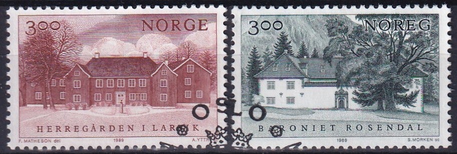 Noorwegen - 1989 - Landhuizen - Gestempeld