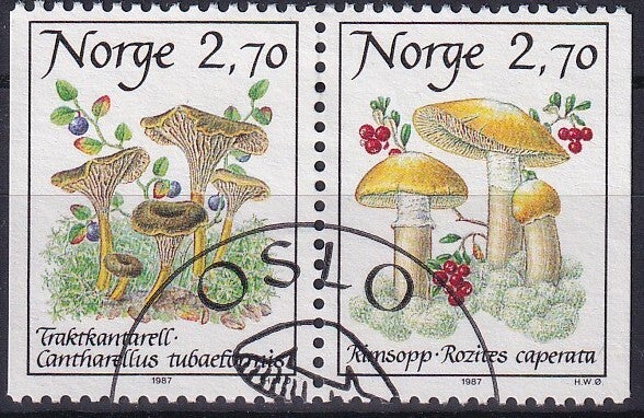 Noorwegen - 1987 - Paddestoelen - Gestempeld