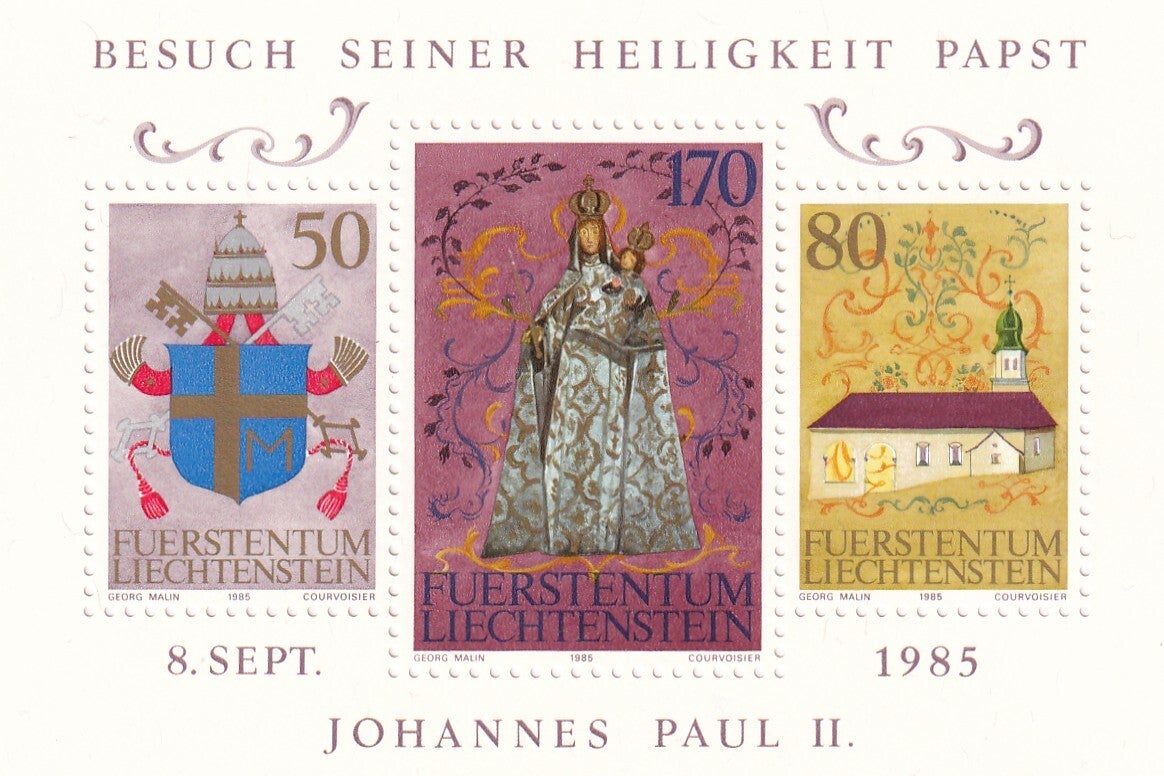 Liechtenstein - 1985 - Bezoek paus - Postfris