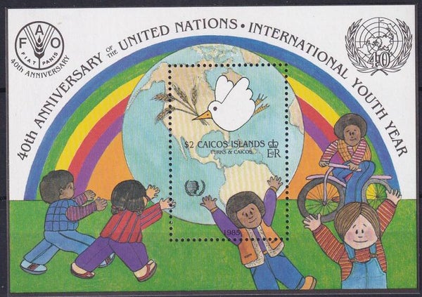 Caicos Islands - 1985 - Jaar van de jeugd - Postfris