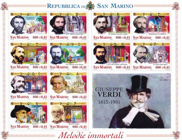 San Marino - 2001 - G.Verdi - Postfris
