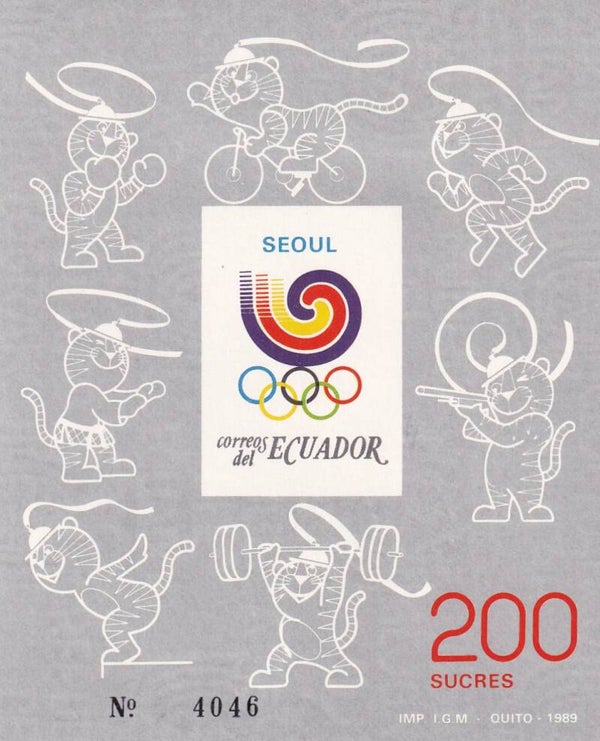 Ecuador - 1989 - Olympische spelen - Postfris