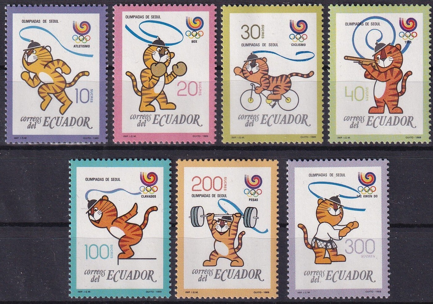 Ecuador - 1989 - Olympische spelen - Postfris ***