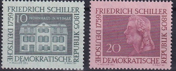 DDR -  1959 - F.Schiller - Postfris
