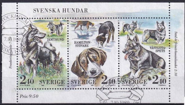 Zweden - 1989 - Honden - Gestempeld