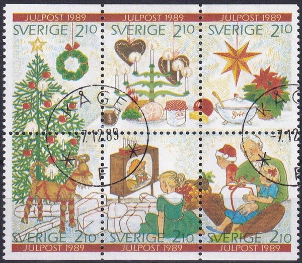 Zweden - 1989 - Kerst - Gestempeld