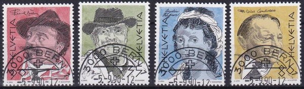 Zwitserland - 1990 - Bekende personen - Gestempeld