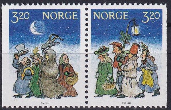 Noorwegen - 1991 - Kerst - Postfris
