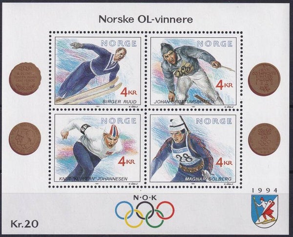 Noorwegen - 1991 - Olympische spelen - Postfris