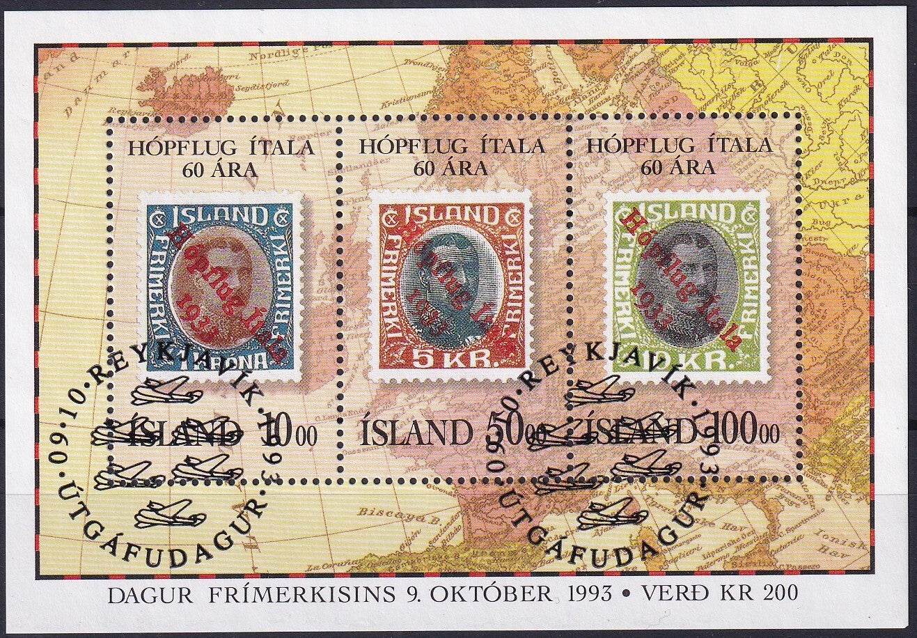 Ijsland - 1993 - Postzegeldag - Gestempeld