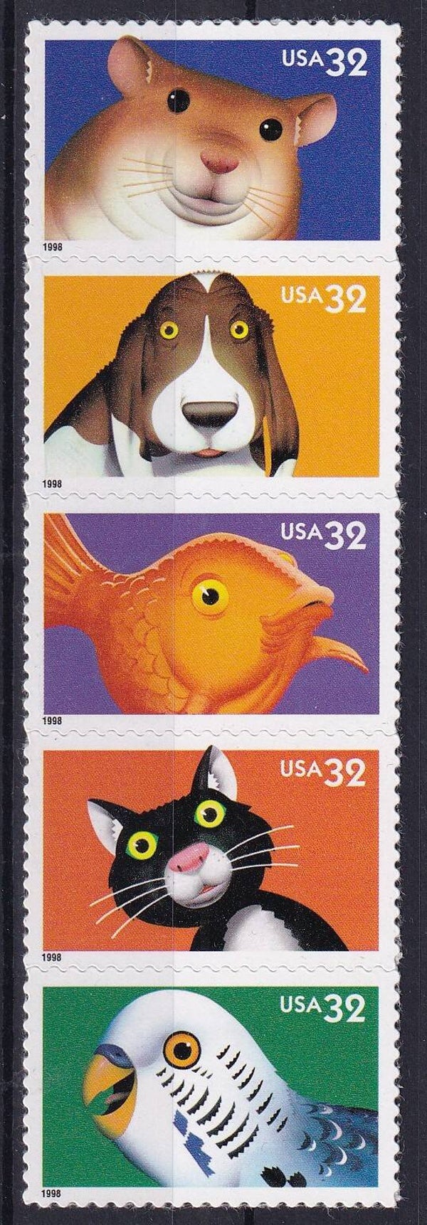 USA - 1998 - Dieren - Ongebruikt (plakker/rest)