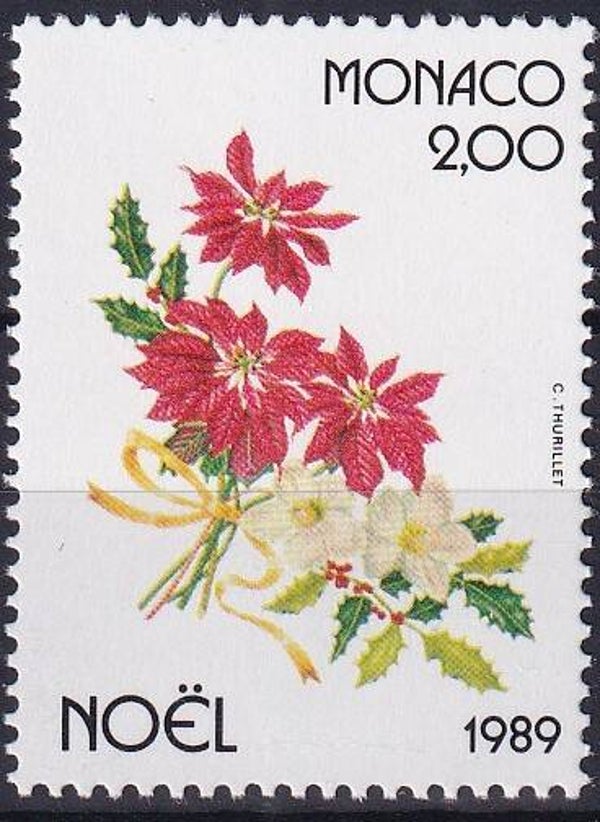 Monaco - 1989 - Kerst / Bloemen - Postfris