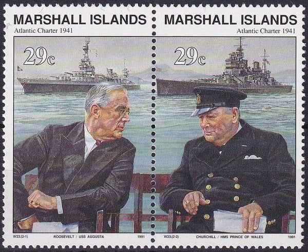 Marshall Islands - 1991 - WOII / Churchill / Roosevelt - Postfris