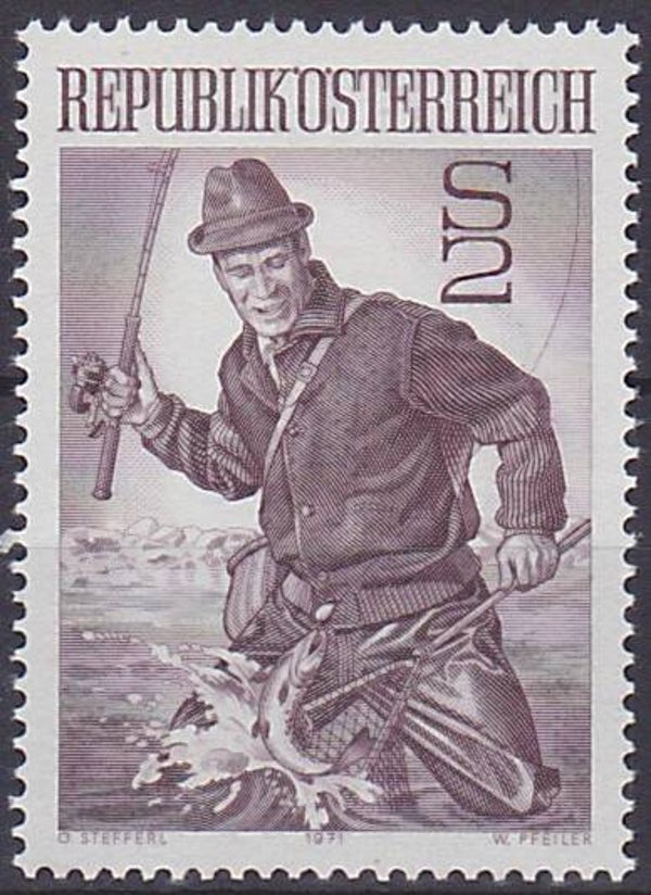 Oostenrijk - 1971 - Vissport - Postfris