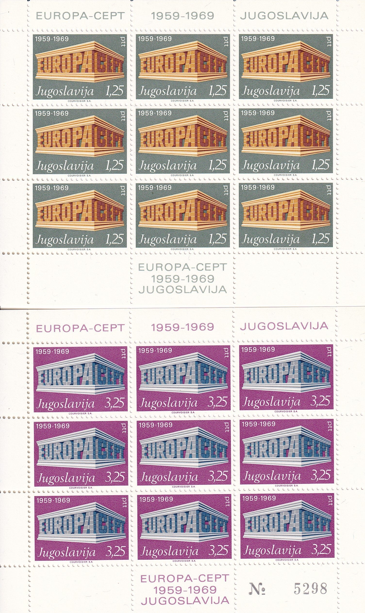 Joegoslavie - 1969 - Europa - Postfris