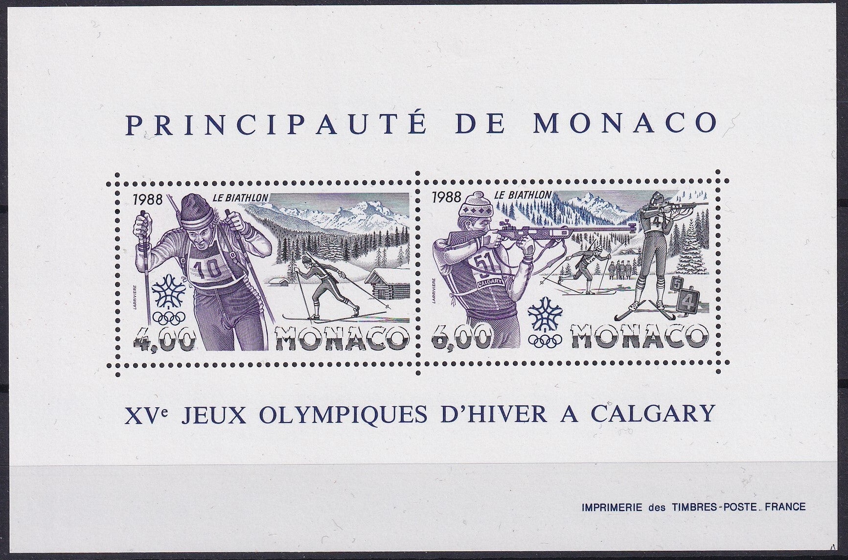 Monaco - 1988 - Olympische Spelen - Postfris