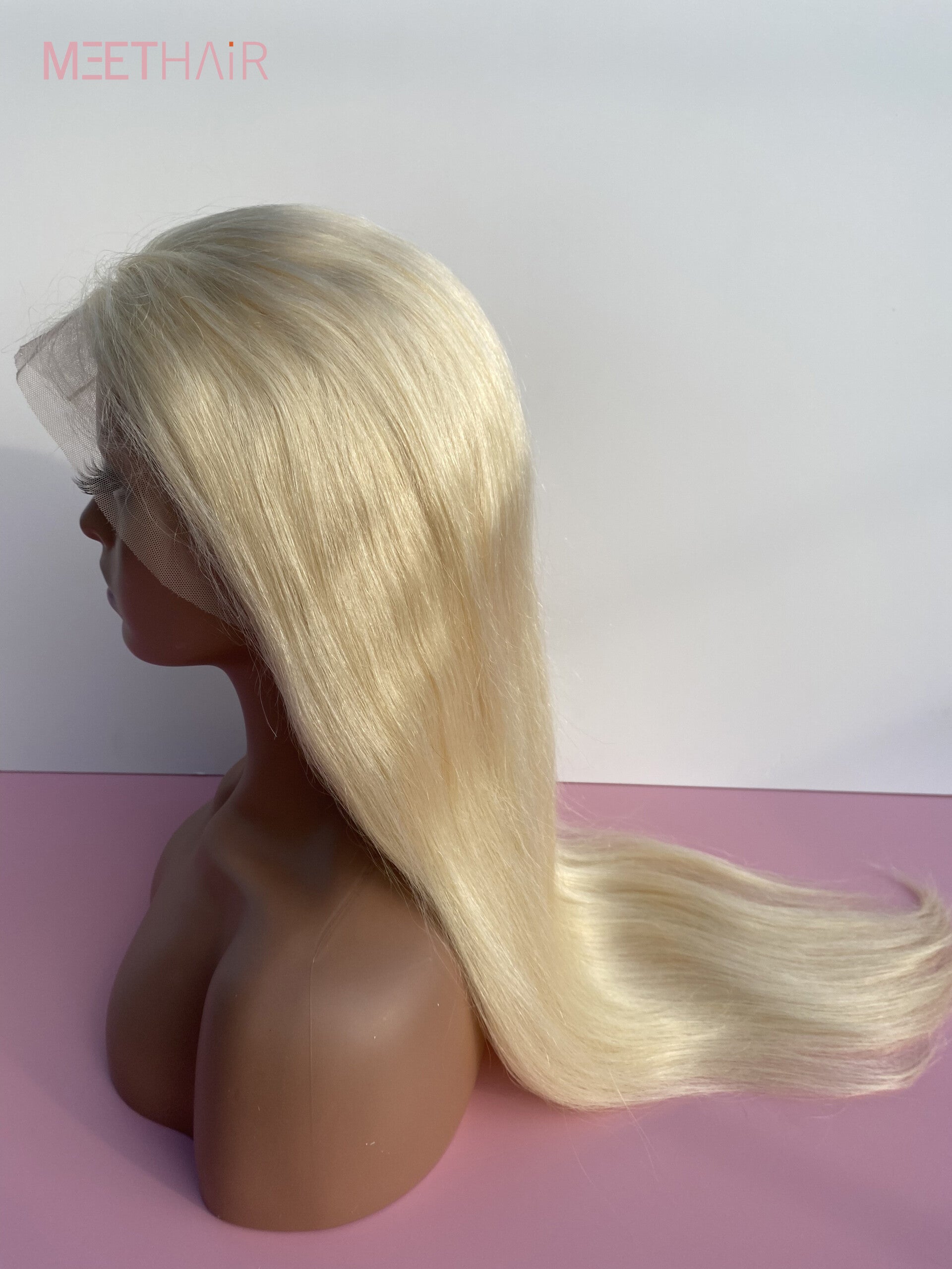 Top virgin frontal lace wig 18"
