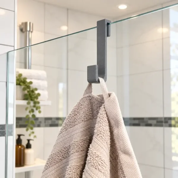 Handtuchhaken für die Glas- Duschwand im Bad