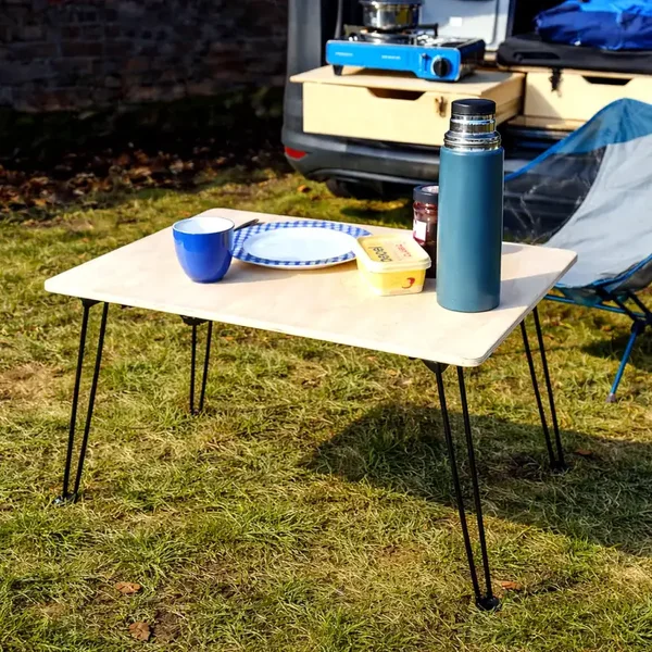 Campingtisch & Euroboxdeckel aus Holz – klappbar, platzsparend, multifunktional für Outdoor, Vanlife, Camping