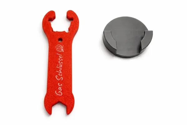 Gasflaschenschlüssel (Montage des Druckminderers an der Gasflasche, Wohnwagen, Wohnmobil)