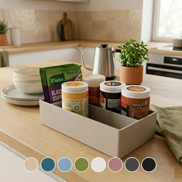 Gewürzhalter & Küchen Organizer für Schubladen – Modularer Gewürzorganizer | Platzsparendes Ordnungssystem Küche | 3D Druck / Handmade