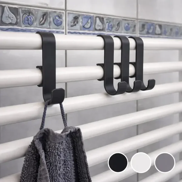 Handtuchhalter für Badezimmerheizkörper – Ohne Bohren – Moderne Handtuchhalter, Haken für Bad & Gäste-WC