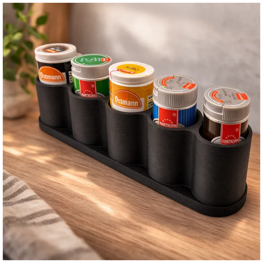 Gewürzdosenhalter (für Gewürzdosen wie Ostmann oder Hartkorn – Gewürz Organizer Küche & Wohnmobil – Wohnwagen Gewürzhalter – Vanlife Küchen Organizer)