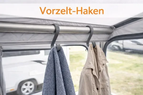 Haken für Wohnwagen & Camping – praktische S-Haken für Vorzeltstange | Handtuch- Jackenhalter | Camping Zubehör