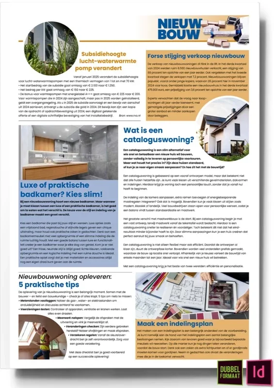 Nieuwbouw 2025 | Hele pagina met 6 items