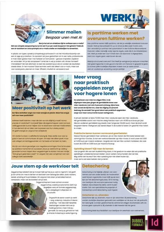 Werk 2025 | Hele pagina met 6 items
