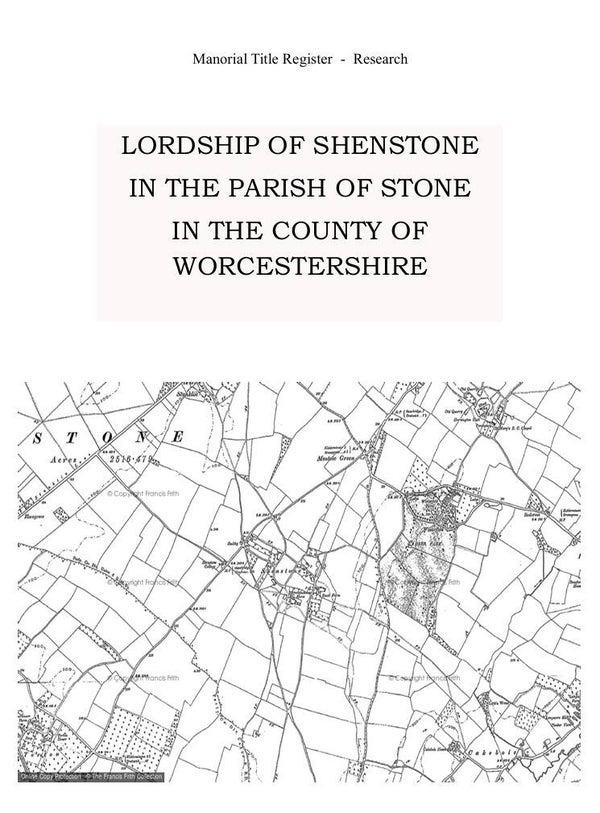 Lordship of Shenstone
