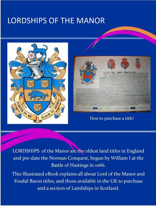 Lordships of the Manor. A valuable guide
