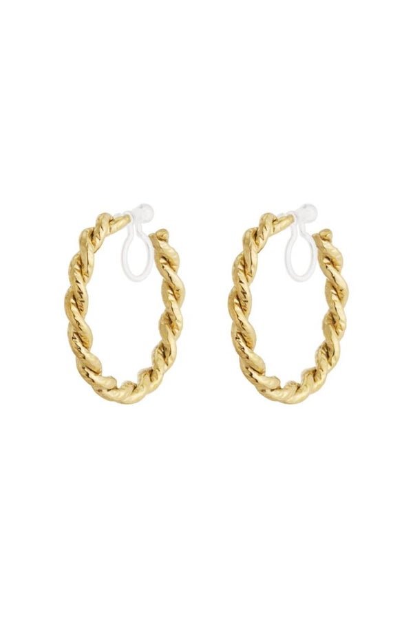Luxe hoop clip oorbellen