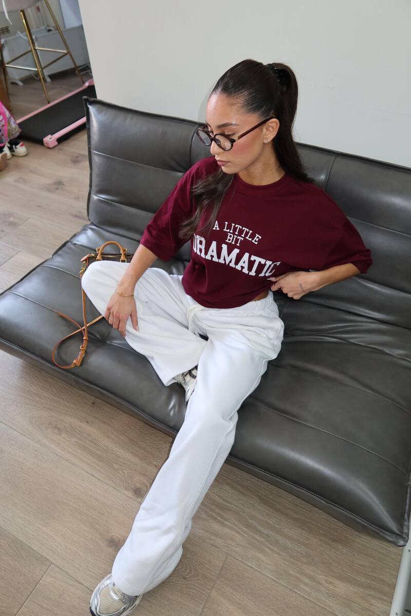 Little bit dramatic shirt - burgundy