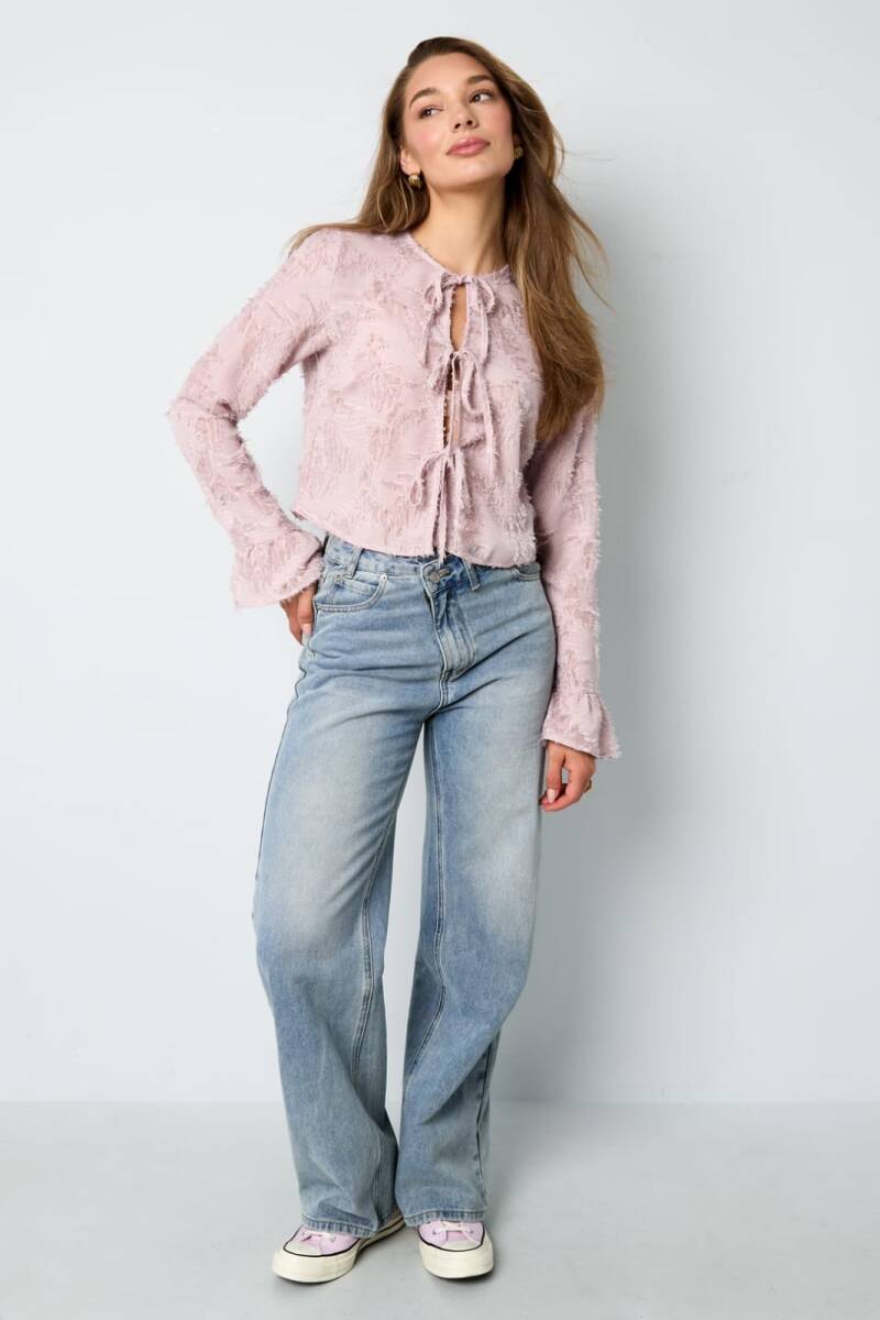 Woven top - pink/lilac