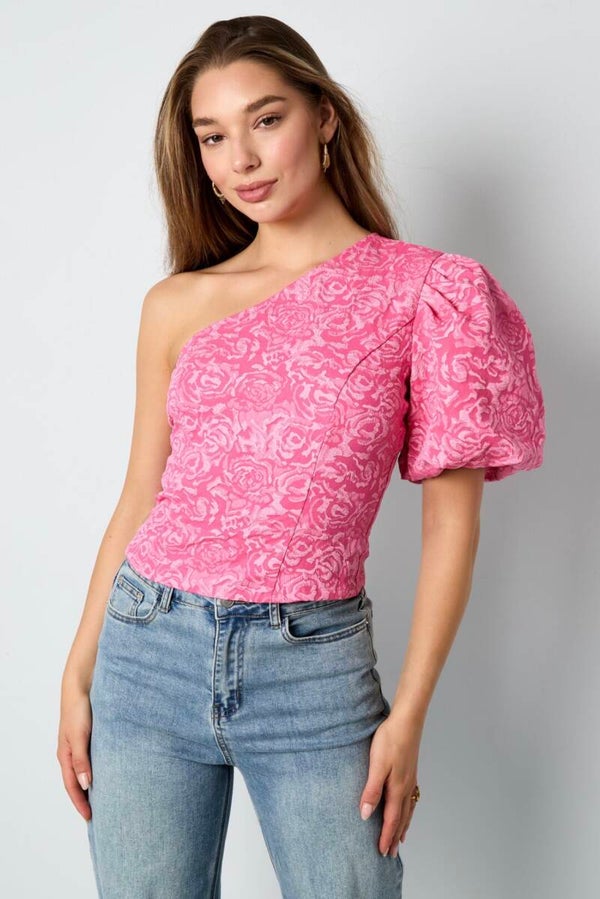 Flower top - fuchsia