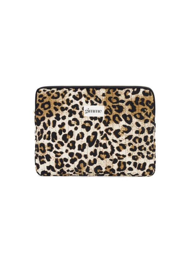 Leopard laptopcase - brown