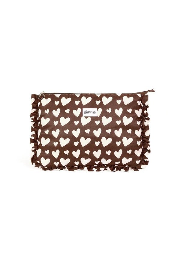 Hearts laptopcase - brown