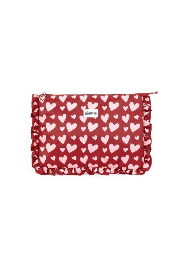 Hearts laptopcase - red