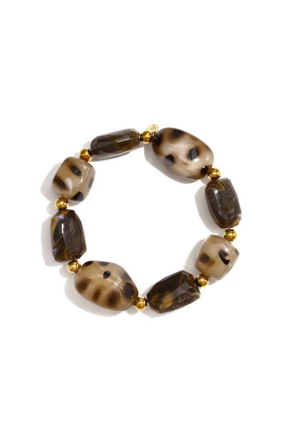 Autumn beads armband - green