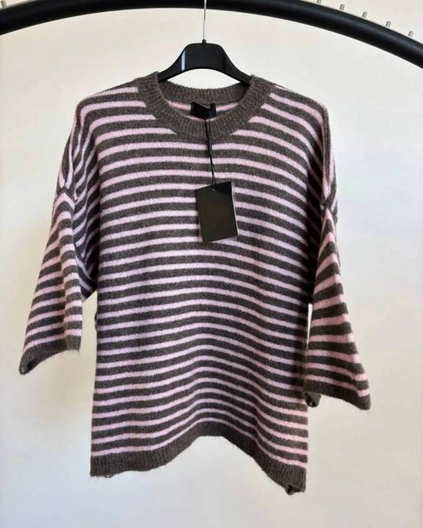 Nura stripes top - taupe