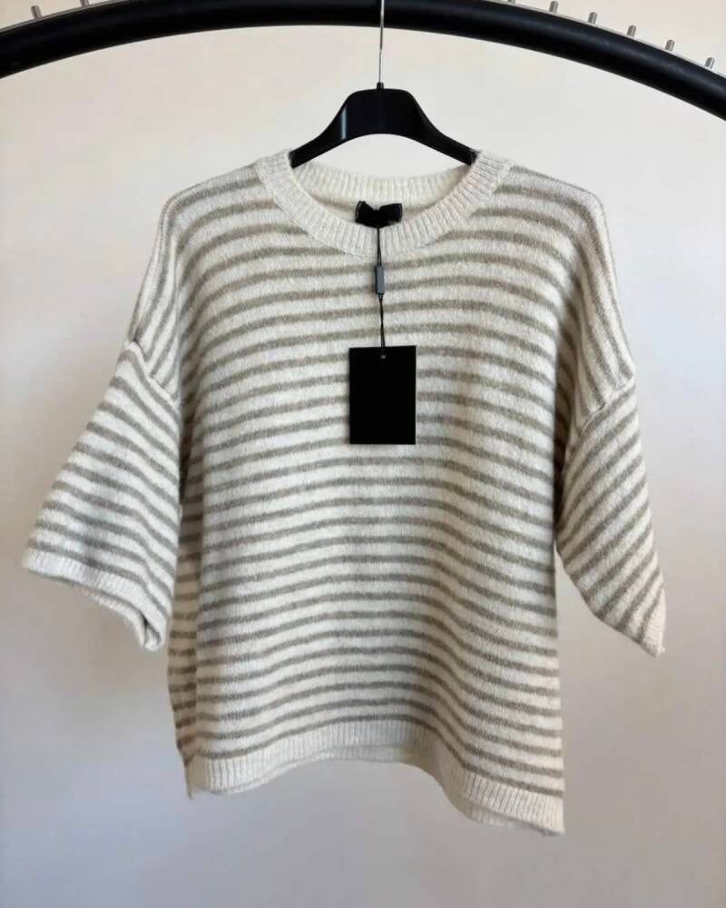 Nura stripes top - beige