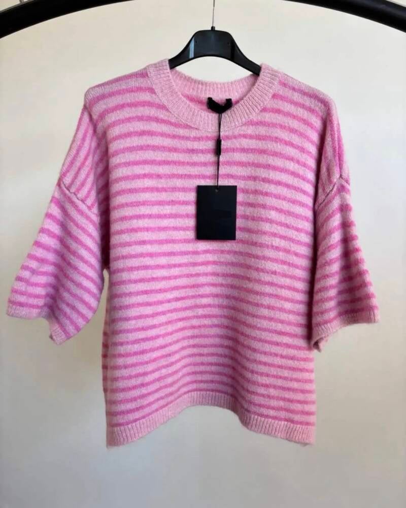 Nura stripes top - babypink