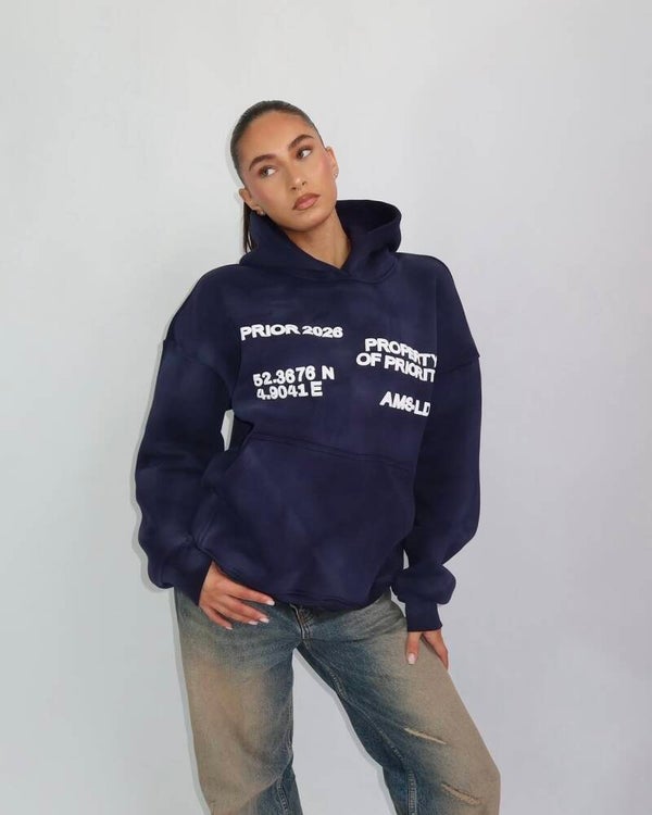 Priority hoodie AMS LDN - navy