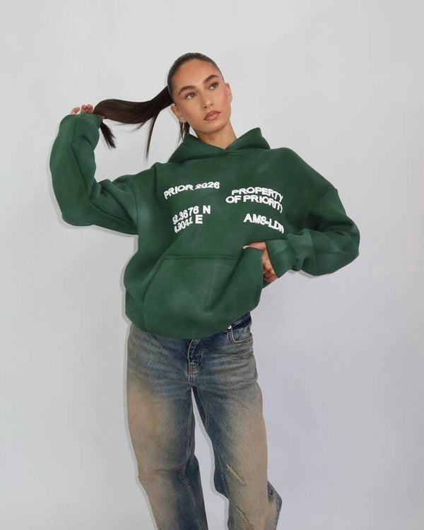 Priority hoodie AMS LDN - green