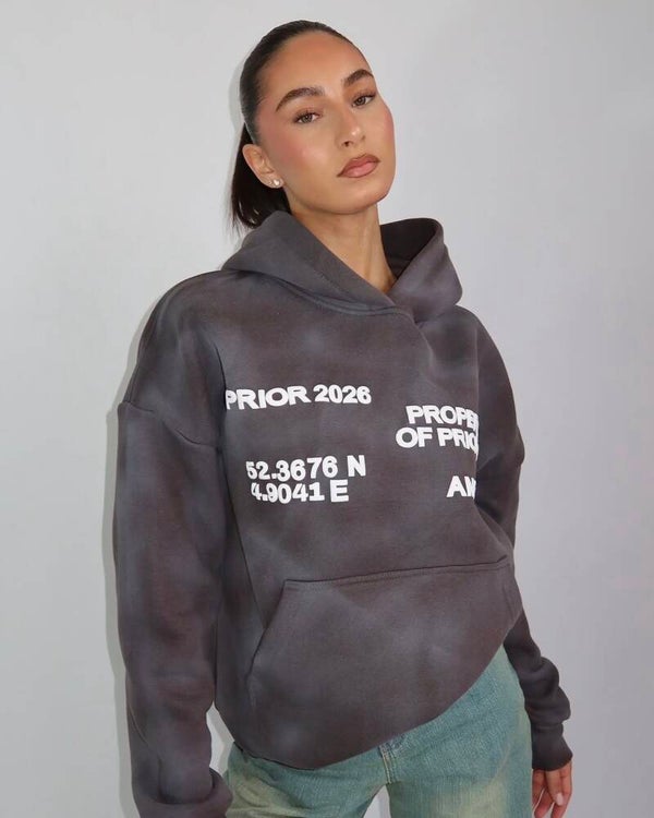 Priority hoodie AMS LDN - grey