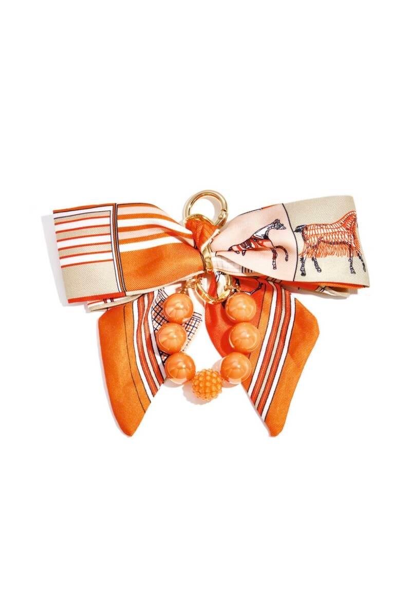 Bag charm charming bow - orange